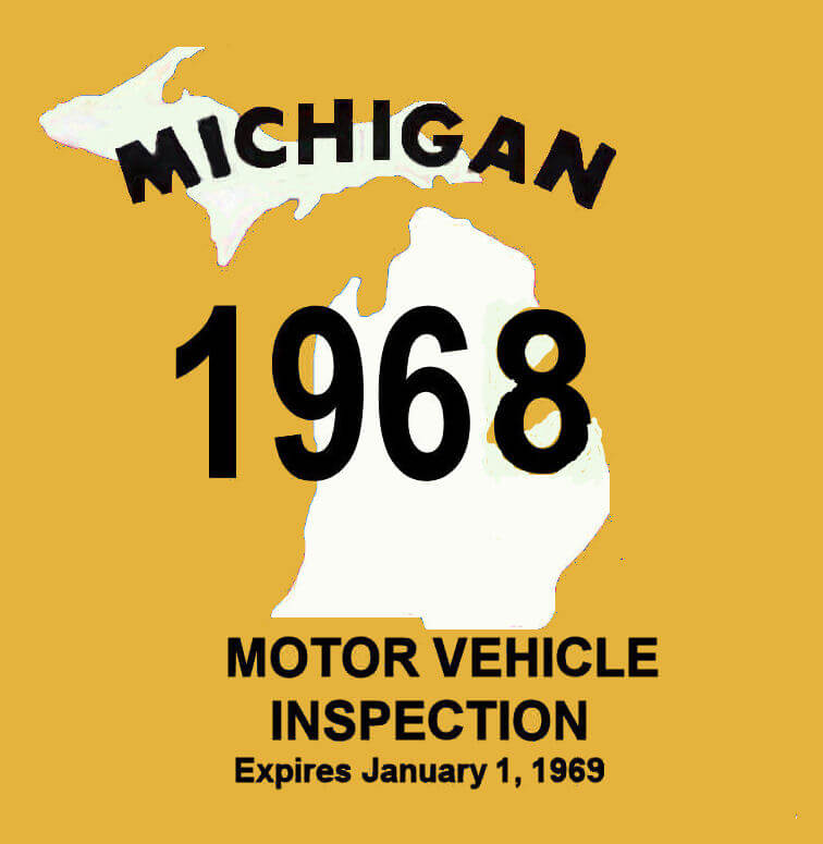 (image for) 1968 Michigan Inspection sticker